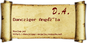 Dancziger Angéla névjegykártya
